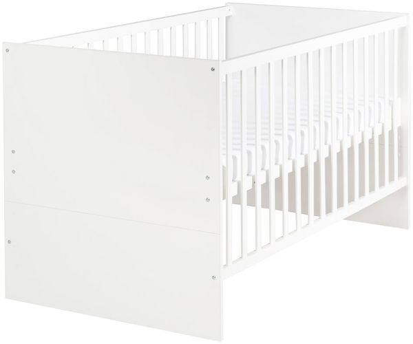 roba Kinderzimmerset 'Anton' 3-teilig - Bett 70 x 140 - Wickelkommode - Kleiderschrank 3-türig - Weiß