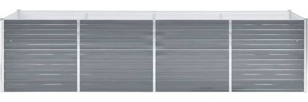 vidaXL Garten-Hochbeet Verzinkter Stahl 320x80x77 cm Grau 44844 Bild 3