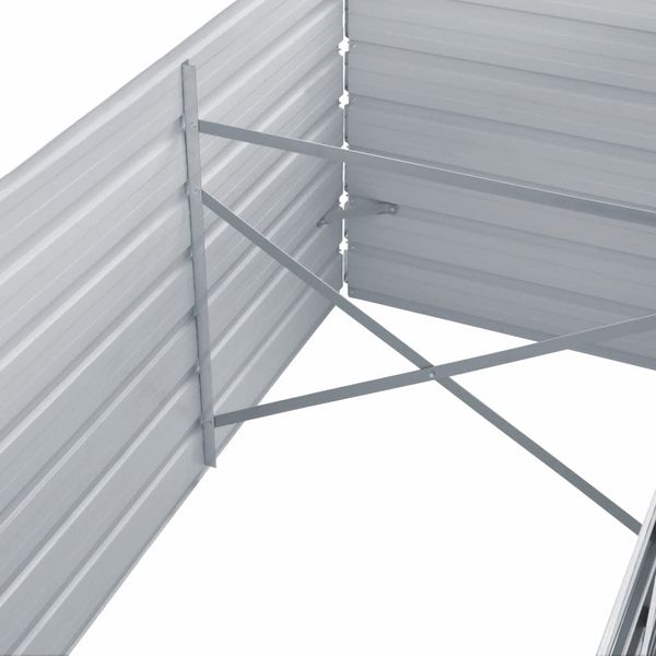 vidaXL Garten-Hochbeet Verzinkter Stahl 320x80x77 cm Grau 44844 Bild 5
