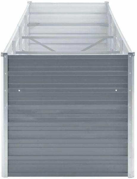 vidaXL Garten-Hochbeet Verzinkter Stahl 320x80x77 cm Grau 44844 Bild 4