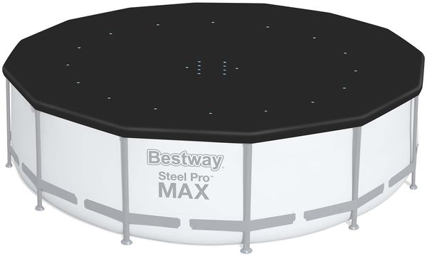 Bestway Poolabdeckung Flowclear, PVC schwarz, 427 cm