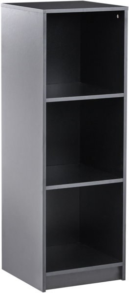 Bücherregal mit 3 Ebenen ZEHNA 117 cm Schwarz Bild 1