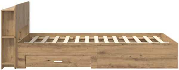 vidaXL Bettgestell mit Stauraum Artisan-Eiche 120x190 cm 3433733 Bild 5