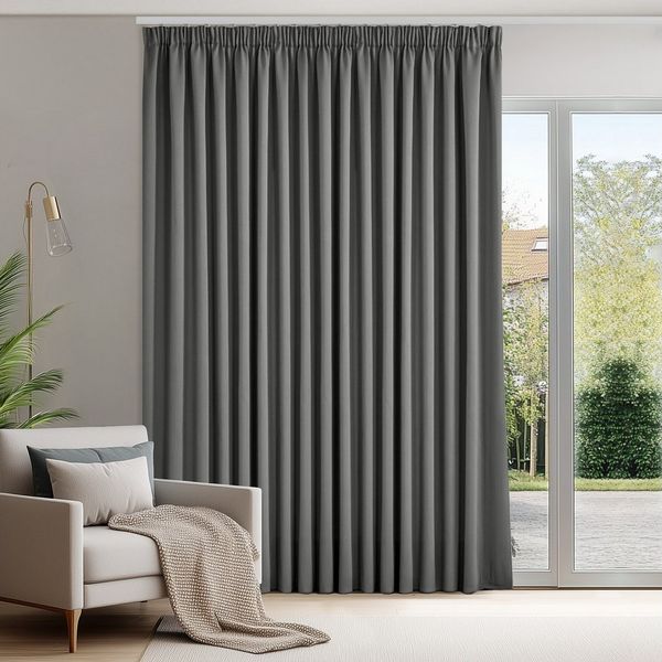 Deconovo Verdunkelungsvorhang Gardinen mit Kräuselband Blickdicht Vorhänge Kälteschutz 1 Stück, Vorhang Verdunkelung Vorhänge Kälteschutz Schlafzimmer Thermovorhang