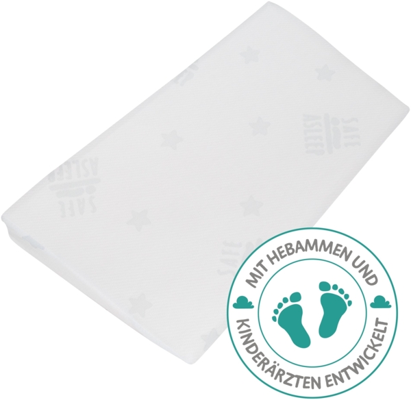 roba Keilkissen 'safe asleep®' mit Jacquard-Bezug - LxBxH: 60 x 35 x 8,5 cm - Weiß