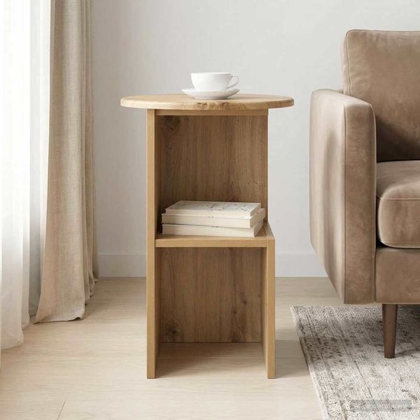 vidaXL Beistelltisch Artisan-Eiche Ø 39,5 x 55 cm Holzwerkstoff 8001045