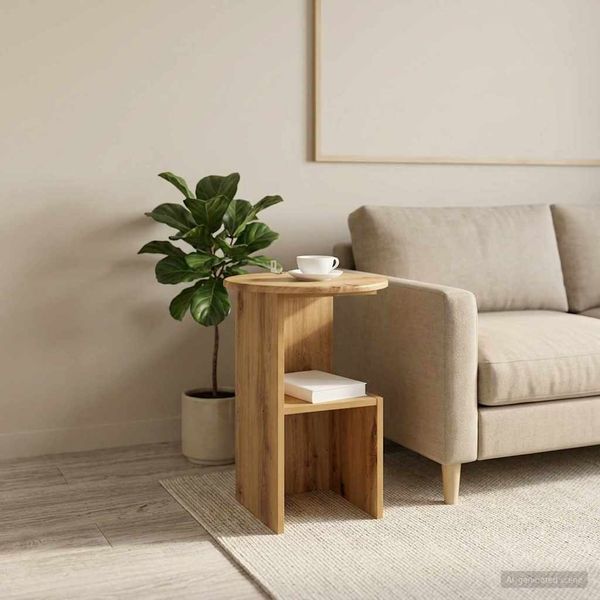 vidaXL Beistelltisch Artisan-Eiche Ø 39,5 x 55 cm Holzwerkstoff 8001045