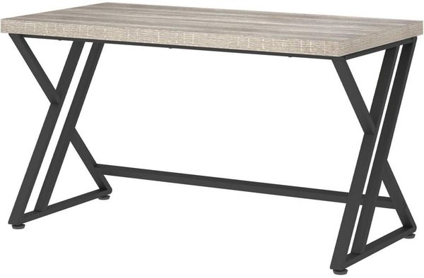 Grauer Industrie-PC-Gaming-Schreibtisch mit Bild 8