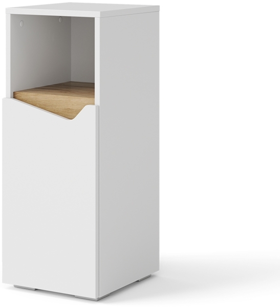 Midischrank Marelle Weiß/Artisan 30 x 74.5 cm mit Tür und offenem Fach Vicco