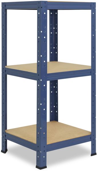 shelfplaza HOME 100x60x60 cm Schwerlastregal in blau mit 3 Böden und 175 kg Traglast pro Boden