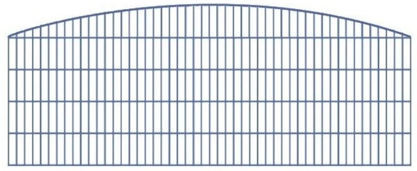 Schmuckzaun / Doppelstabmattenzaun Rundbogen-Dekor Komplett-Set / Anthrazit / 141 cm hoch / 10 m lang Bild 1