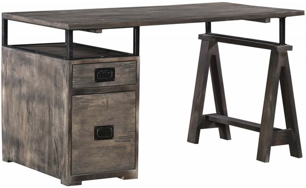 Schreibtisch Mango 140x78x80 grau lackiert RAILWAY #229