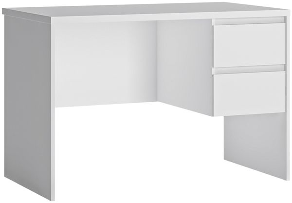 Schreibtisch mit 2 Schubkästen in weiß FORTALEZA-129, B/H/T ca. 110/75/65 cm