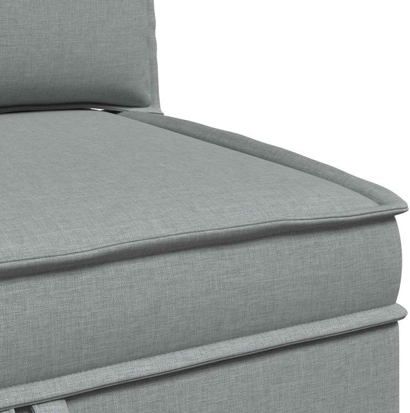 vidaXL Modular Sofa Set mit Stauraum 3 pcs Hellgrau Stoff 3413673 Bild 7