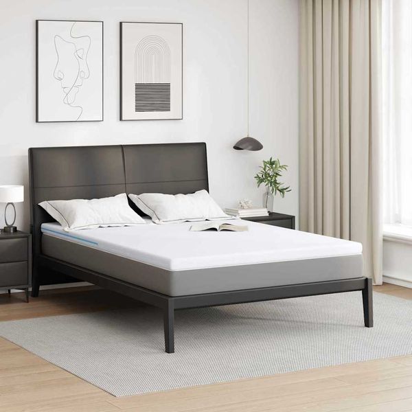 vidaXL Matratzenauflage Weiß 160 x 200 cm Jacquard-Stoff 4106283