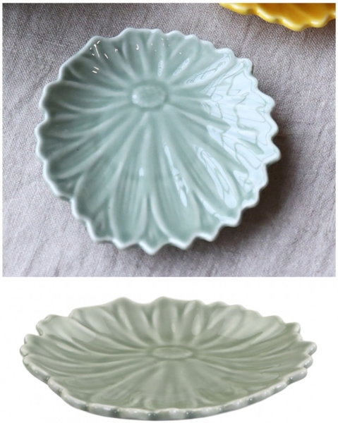 Chic Antique - Teller Kuchenteller Tablett Schale Seerose D 10cm Grün 61091521