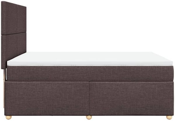 vidaXL Boxspringbett mit Matratze Dunkelbraun 140x200 cm Stoff 3293599 Bild 7