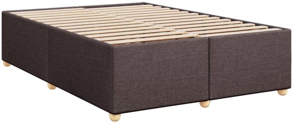 vidaXL Boxspringbett mit Matratze Dunkelbraun 140x200 cm Stoff 3293599 Bild 10