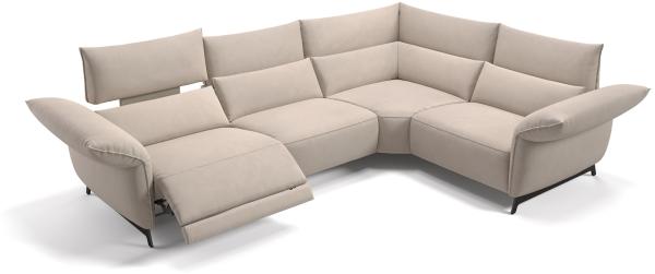 Sofanella Ecksofa CUNEO Eckcouch Stoff Stoffsofa in Creme
