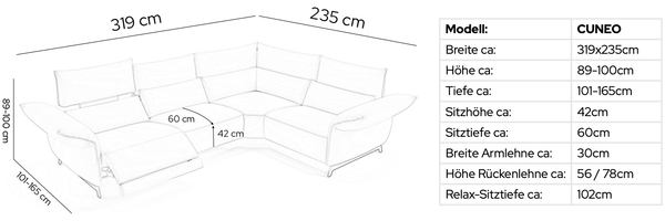 Sofanella Ecksofa CUNEO Eckcouch Stoff Stoffsofa in Creme Bild 10