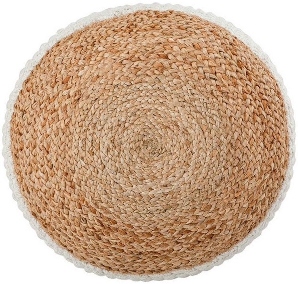 Casamia Pouf Pouf Sitzhocker Strick Jute Velour Strickhocker Bodenkissen nachhaltig Bild 2