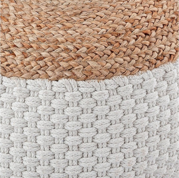 Casamia Pouf Pouf Sitzhocker Strick Jute Velour Strickhocker Bodenkissen nachhaltig Bild 3
