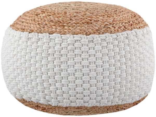 Casamia Pouf Pouf Sitzhocker Strick Jute Velour Strickhocker Bodenkissen nachhaltig Bild 1