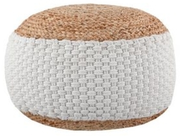 Casamia Pouf Pouf Sitzhocker Strick Jute Velour Strickhocker Bodenkissen nachhaltig Bild 6