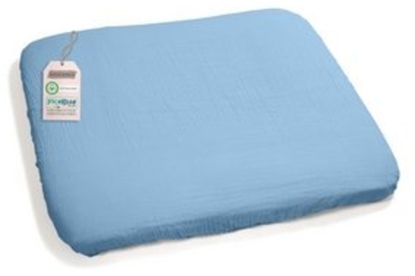 pic Bear Bezug für Wickelauflage ca. 75x85cm : airy blue Musselin Bild 6