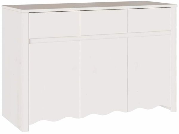 vidaXL Sideboard Drammen Weiß 114 x 43 x 75,5 cm Massivholz Kiefer 42003039 Bild 2