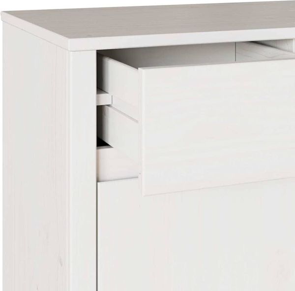 vidaXL Sideboard Drammen Weiß 114 x 43 x 75,5 cm Massivholz Kiefer 42003039 Bild 9