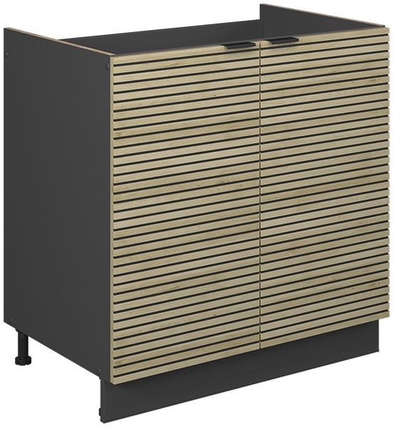 Spülenunterschrank Fame-Line Eiche Paneel 80 cm ohne Arbeitsplatte Vicco