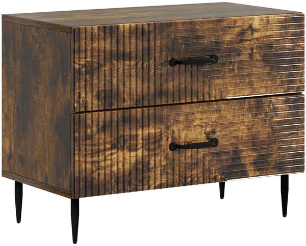 vidaXL Nachttisch Geräucherte Eiche 62 x 34,5 x 47,5 cm Holzwerkstoff 894780