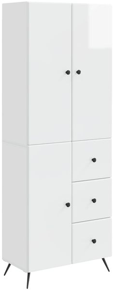vidaXL Schrankset 2 pcs Hochglanz Weiß Holzwerkstoff 3416902