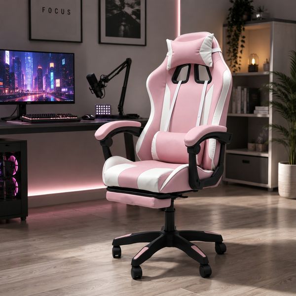 HTI-Living Drehstuhl Ergonomischer Gaming Stuhl mit Fußstütze (Stück, 1 St), Bürostuhl Drehstuhl Schreibtischstuhl