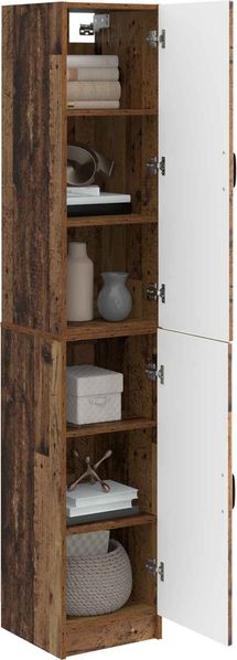 vidaXL Schrankset 2 pcs Altholz Holzwerkstoff 3416959 Bild 2