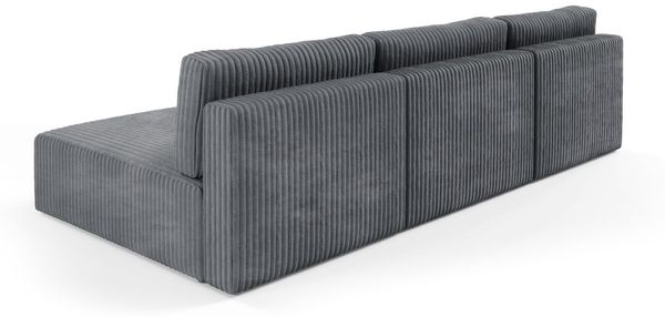 Wohnlandschaft Sofa mit Schlaffunktion NATALIA in Stoff Tilia Grau Bild 4