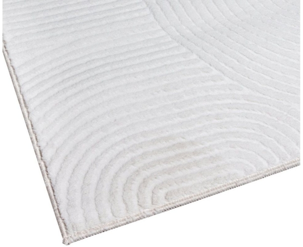 Carpetia Teppich Schöner warmer Teppich mit elegantem Linienmuster in weiß, rechteckig, Höhe: 16 mm Bild 3