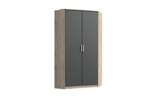 Eckkleiderschrank >Canton< in San Remo Eiche - 95x199x95cm (BxHxT)