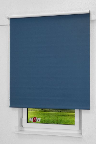 Lysel - Qualitätsrollo abdunkelnd violettblau, (B x H) 93cm x 190cm in blau/violettblau