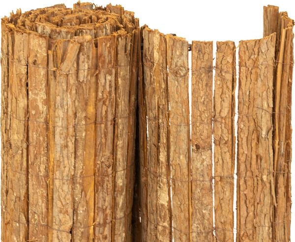 NOOR Rindenmatte Country Natur 1,00x3,00 m - Natürlicher Sichtschutz aus Baumrinde für Garten, Terrasse & Balkon - unbehandelt, witterungsbeständig & langlebig