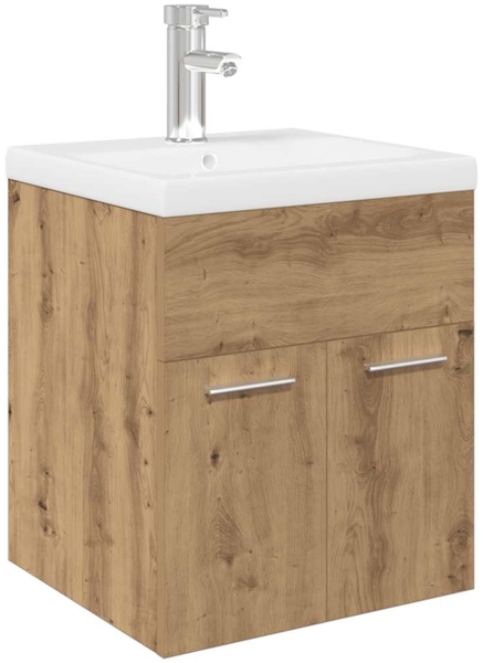 vidaXL Waschbeckenunterschrank mit Einbaubecken und Wasserhahn 3328906