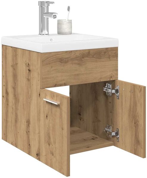 vidaXL Waschbeckenunterschrank mit Einbaubecken und Wasserhahn 3328906