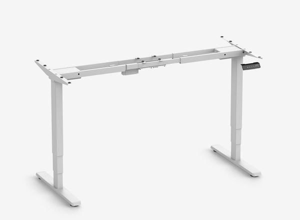 Ergolutions Schreibtisch FOKUS elektrisch höhenverstellbarer Schreibtisch, 100 kg Traglast / Kollisionsschutz / 3-Fach-Memory / Timer
