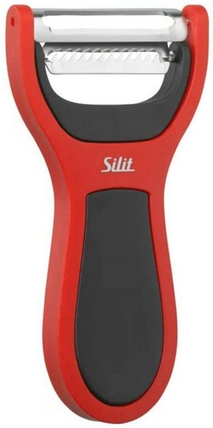Silit 2in1 Universalschäler + Julienneschneider Kombi Schäler & Gemüsestreifen