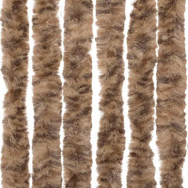 vidaXL Fliegenvorhang Beige und Dunkelbraun 100x220 cm Chenille 377323 Bild 6