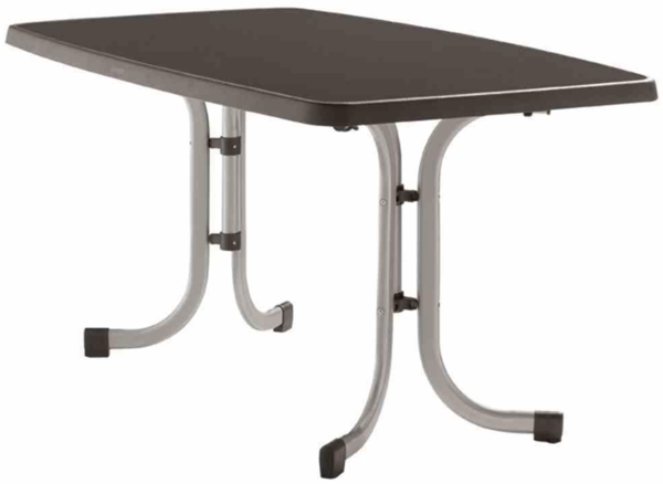 SIEGER Tisch 253/A 150 x 90 cm graphit Gestell aus Stahl in graphit, Tischplatte aus Mecalit®-Pro in anthrazit