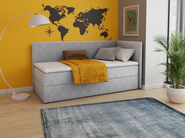 Sofnet Boxbett Flame (mit Bettkasten, Bonell-Matratze und Topper), Einzelbett, Polsterbett, Boxspringbett, Kinderbett, Jugendbett