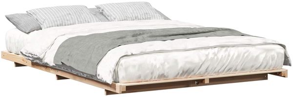 vidaXL Bettrahmen Braun 150 x 200 cm Massives Kiefernholz 873067 Bild 2