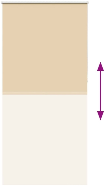 vidaXL Verdunkelungsrollo Beige 100x210cm Stoffbreite 95,7cm Polyester 4010790 Bild 4